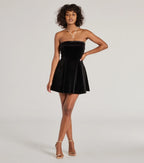A-Line Strapless Sleeveless Short-Mini Homecoming Dress