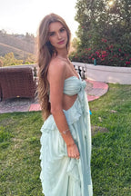 A Line Sweetheart Neck Sleeveless Up Sweep/Brush Train Prom Dress