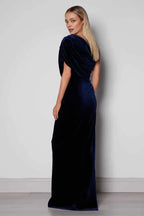 Fitted One Shoulder Sleeveless Floor-Length Prom Dress