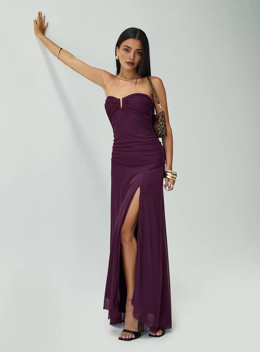 Fitted Strapless Sleeveless Backless Floor-Length Prom Dress