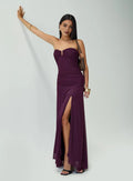Fitted Strapless Sleeveless Backless Floor-Length Prom Dress