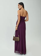 Fitted Strapless Sleeveless Backless Floor-Length Prom Dress
