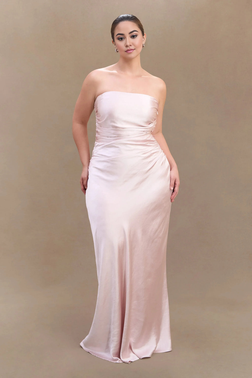 Floor Length Ball Gowns Elegant Mermaid Prom Dresses Long No Slit Strapless Prom Clothes Plus Size