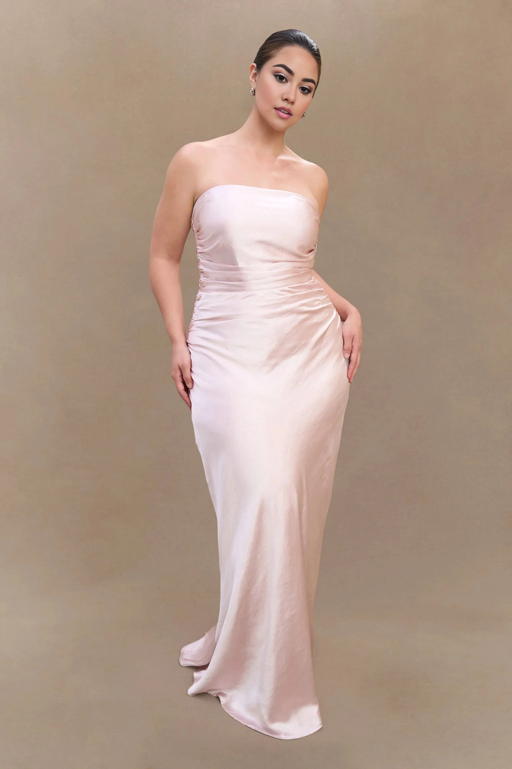 Floor Length Ball Gowns Elegant Mermaid Prom Dresses Long No Slit Strapless Prom Clothes Plus Size