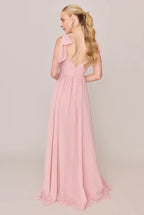 Flowing A-line Sweetheart Neck Sleeveless Back Zipper Ankle-Length Bridesmaid Dress