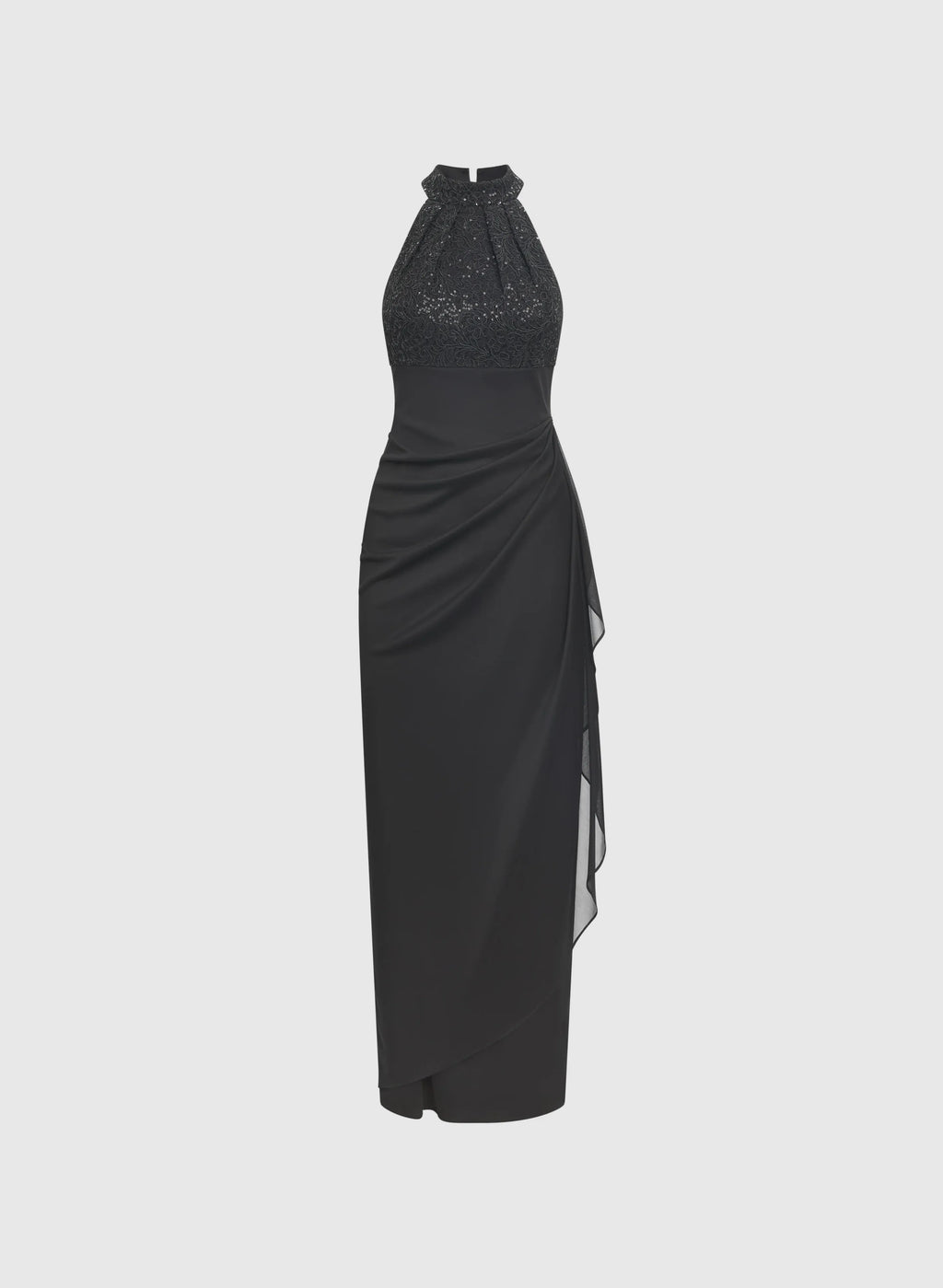 Mermaid Halter-Neck Sleeveless Floor-Length Prom Dress