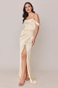 Mermaid Off the Shoulder Sleeveless Floor-Length Prom Dress