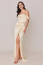 Mermaid Off the Shoulder Sleeveless Floor-Length Prom Dress