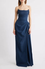 Mermaid Strapless Sleeveless Backless Floor-Length Prom Dress