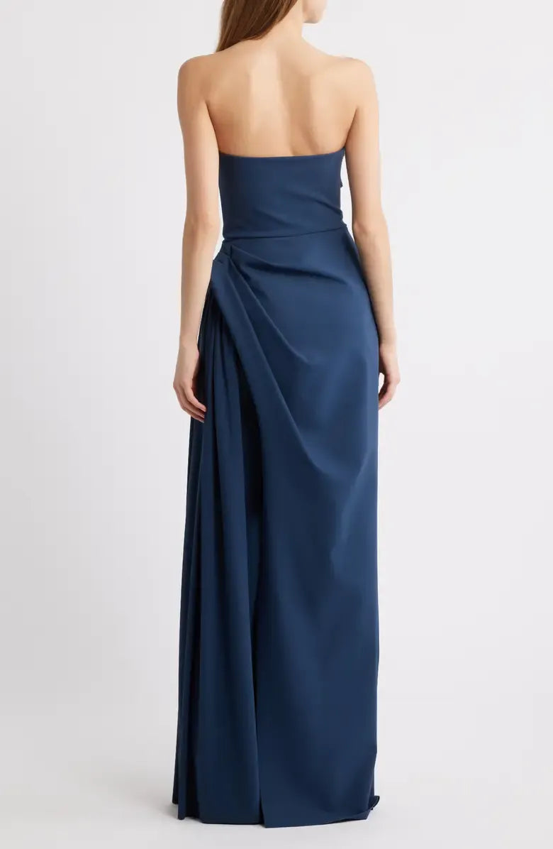 Mermaid Strapless Sleeveless Backless Floor-Length Prom Dress