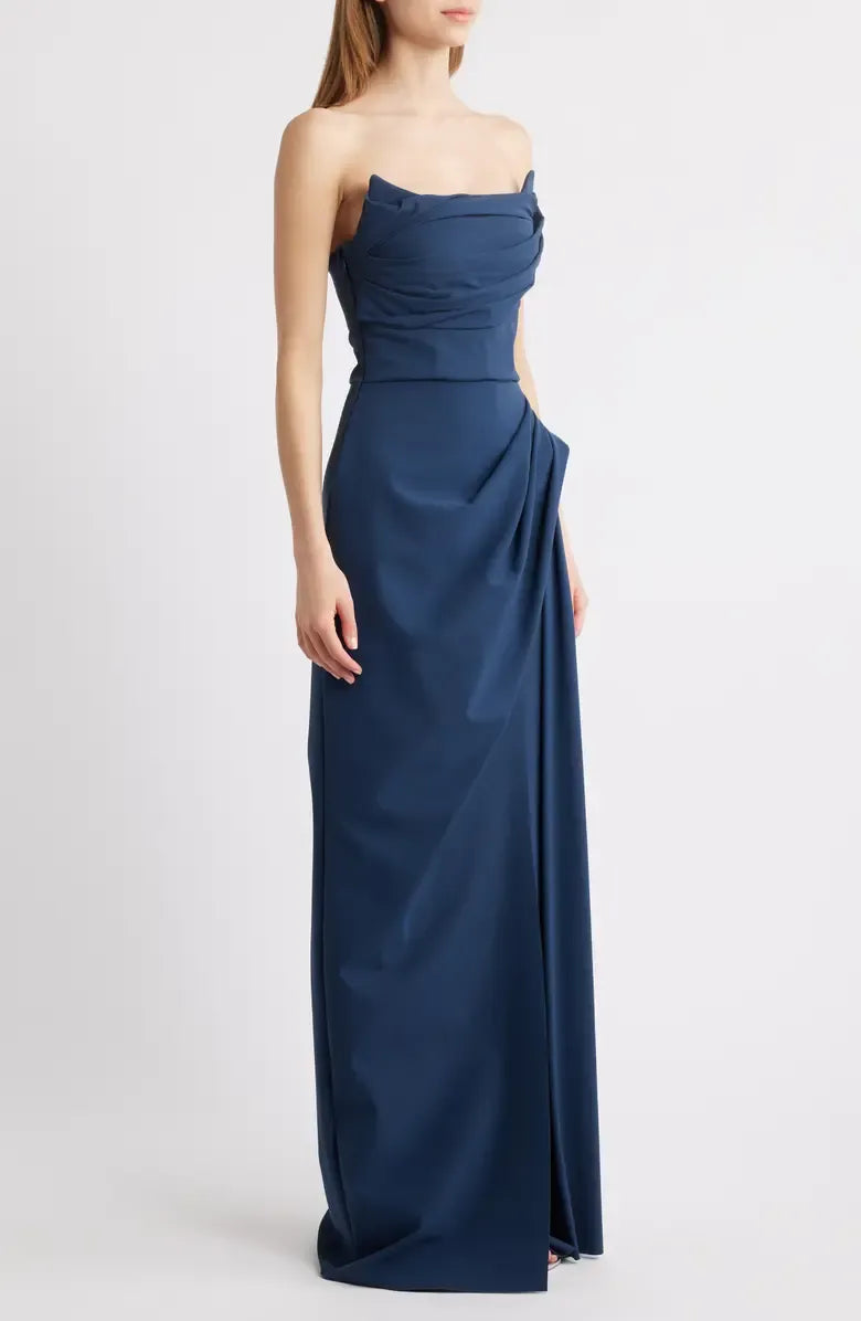 Mermaid Strapless Sleeveless Backless Floor-Length Prom Dress