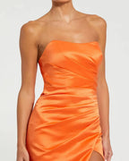 Mermaid/Trumpet Strapless Sleeveless Zipper Up Floor-Length Prom Dress