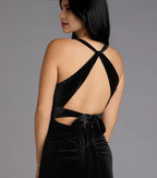 Mermaid V Neck Sleeveless Backless Floor-Length Prom Dress