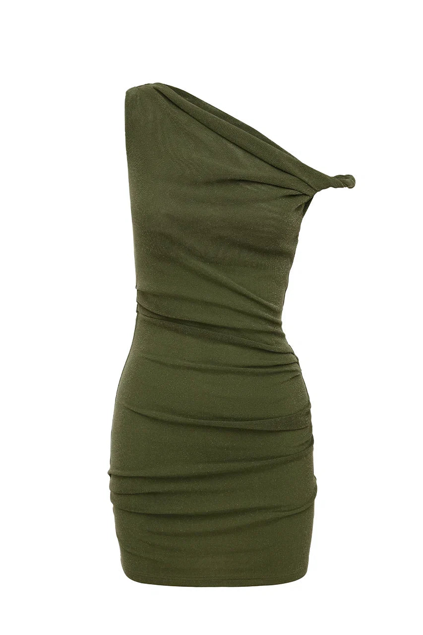 Sheath/Column Asymmetrical Neck Sleeveless Shine Short-Mini Homecoming Dress