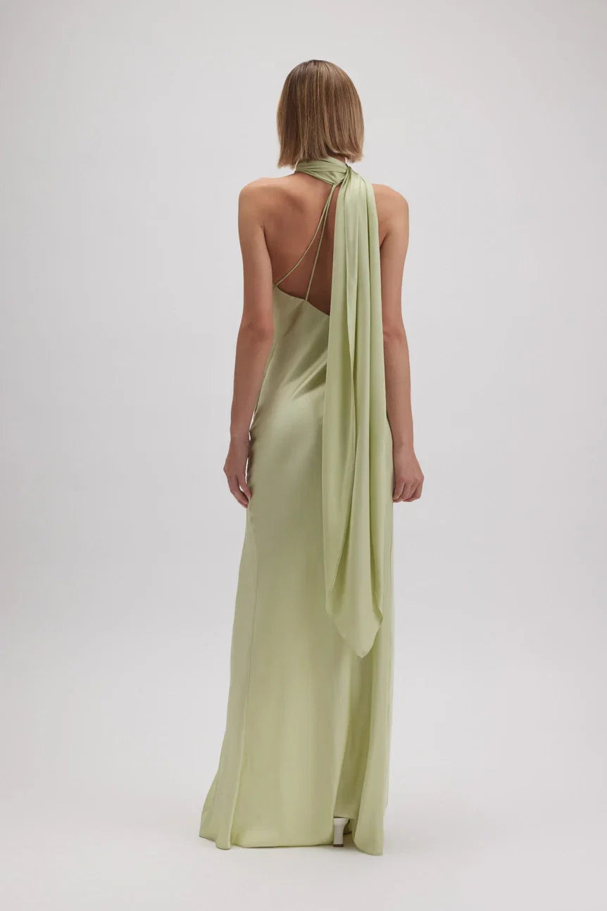 Sheath/Column One Shoulder Sleeveless Backless Floor-Length Prom Dress