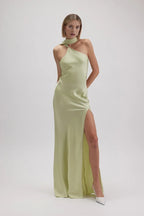 Sheath/Column One Shoulder Sleeveless Backless Floor-Length Prom Dress