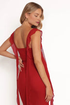 Sheath Square Neck Sleeveless Backless Floor-Length Prom Dress