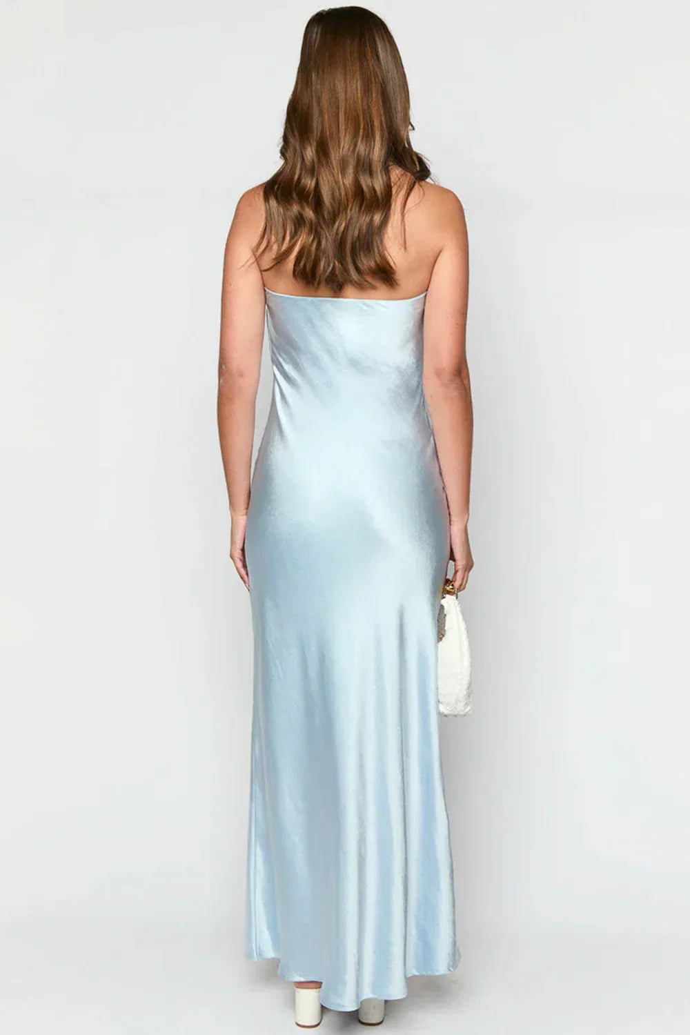 Sheath Strapless Neck Sleeveless Backless Floor-Length Prom Dress
