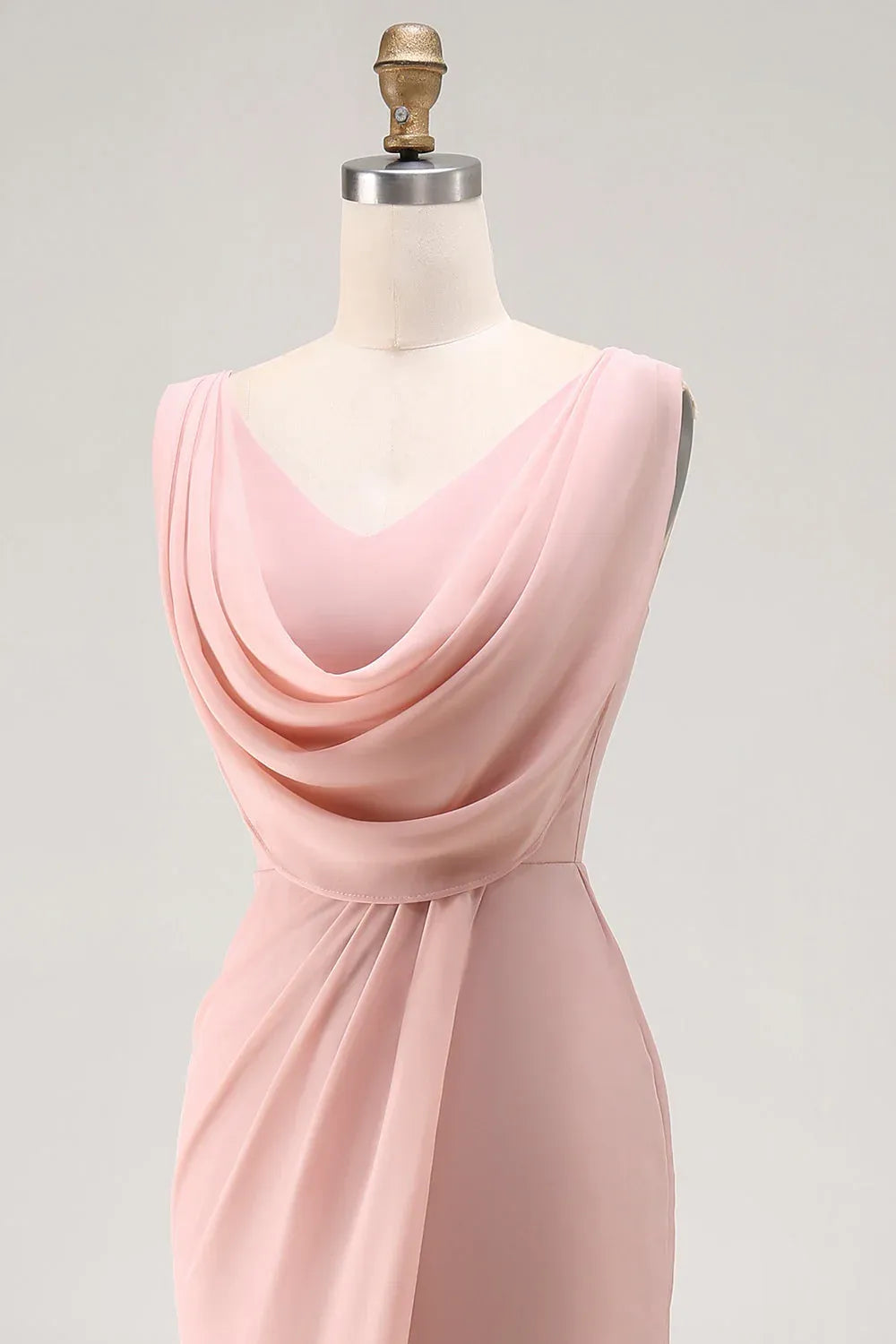Sheath V Neck Sleeveless Up Slit Floor-Length Prom Dress