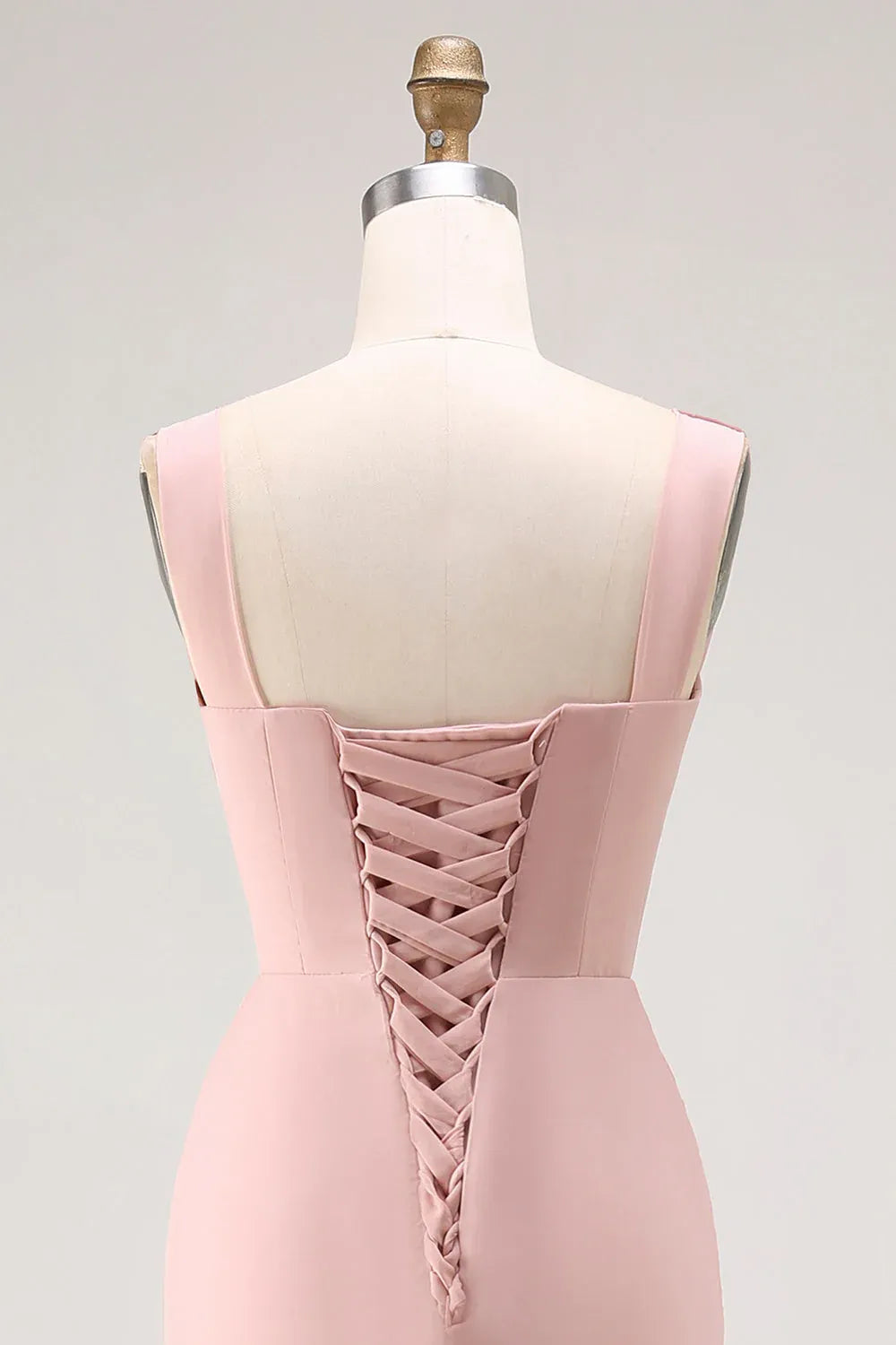 Sheath V Neck Sleeveless Up Slit Floor-Length Prom Dress