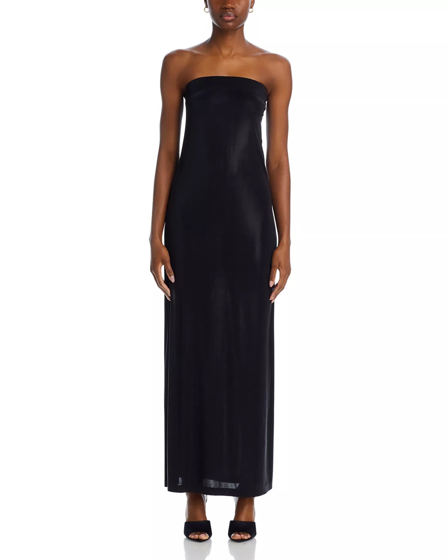 Unique Sheath Strapless Sleeveless Open Back Floor Length For Adults Prom Dress
