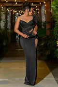 Unique Sheath Illusion Neck Sleeveless Split Floor-Length Prom Dress
