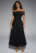 Unique A-Line Straight Neck Sleeveless Backless Ankle Length Prom Dress