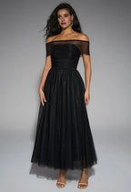 Unique A-Line Straight Neck Sleeveless Backless Ankle Length Prom Dress