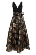 Unique A-Line V Neck Sleeveless V Back Floor-Length Prom Dress