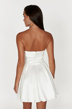Unique Backless Party Dresses Elegant A-Line Cocktail Dresses Short Knee Length Strapless Homecoming Dresses
