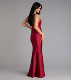 Unique Mermaid Halter Neck Sleeveless Up Sweep/Brush Train Prom Dress