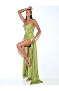 Unique Mermaid Off the Shoulder Sleeveless Floor-Length Prom Dress