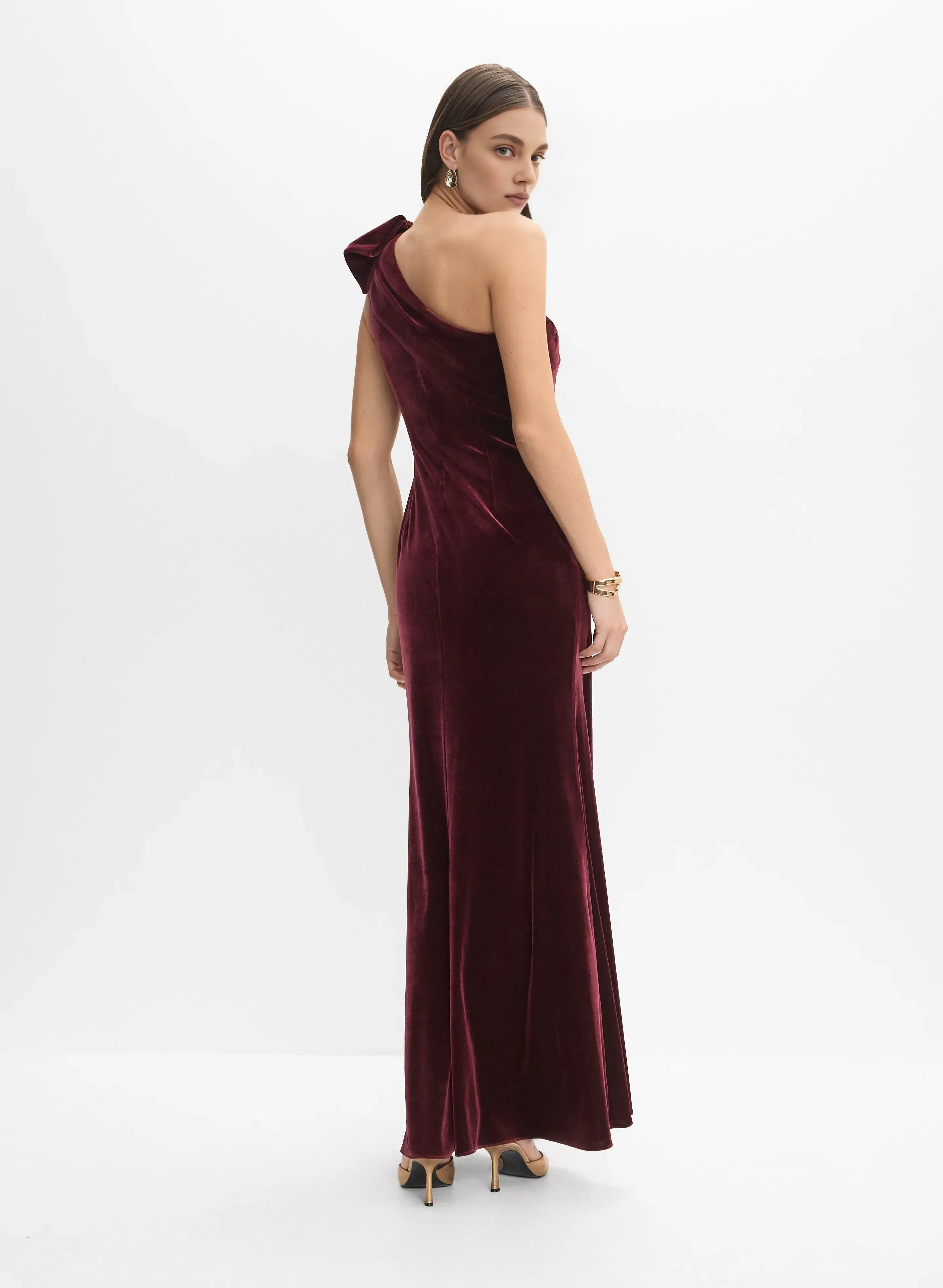 Unique Mermaid One-Shoulder Sleeveless Floor-Length Prom Dress