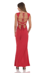 Unique Sheath/Column Cowl Neck Cap Sleeve Open Back Up Floor-Length Prom Dress