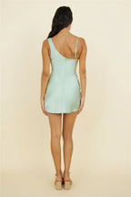 Unique Sheath Cowl Neck Sleeveless Back Zip Short-Mini Prom Dress