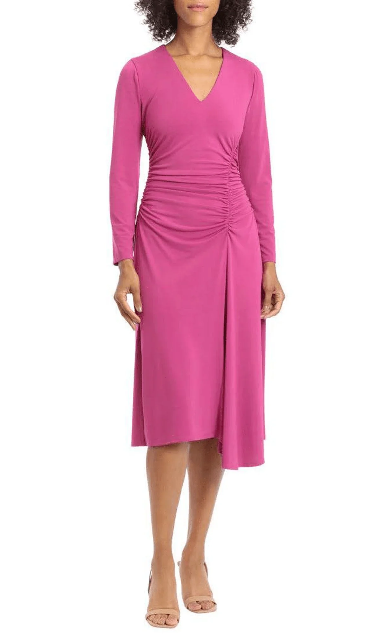 V-Neck Long Sleeves Sheath Elegant Knee Length Prom Dress Hot Sale For Ladies