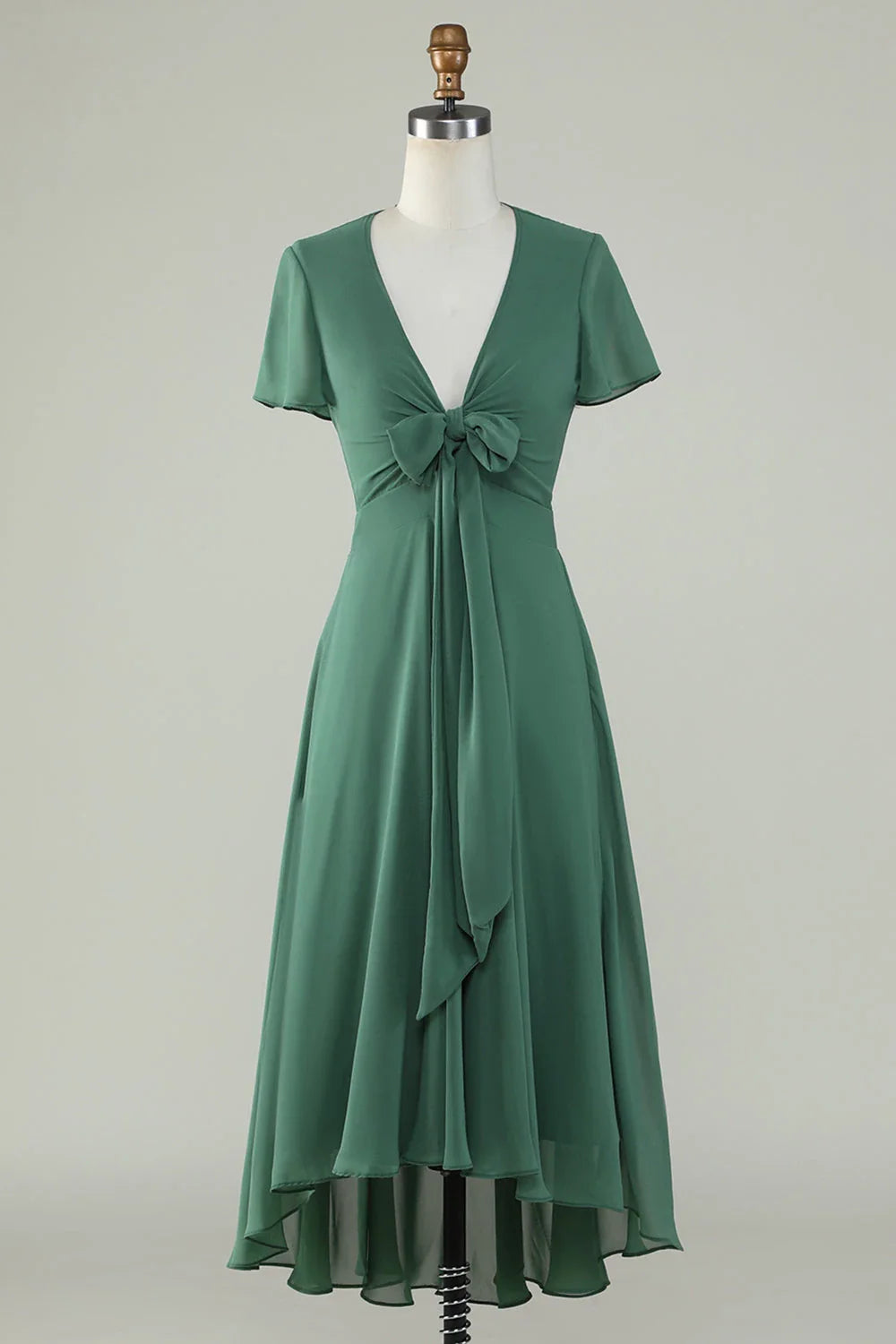 V-Neck Short Sleeves A-Line Elegant Off the shoulder Floor length Party Dress Hot Sale For ladies