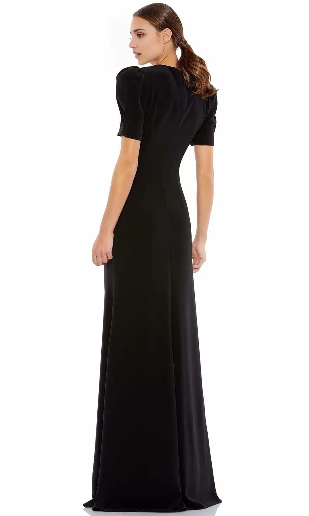 V-Neck Short Sleeves Sheath Unique Off the shoulder Floor Length Prom Dress For Sale For Ladies