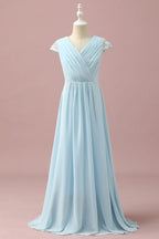 V-Neck Sleeveless A-Line Charming Floor length Party Dress For Sale For Ladies