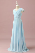 V-Neck Sleeveless A-Line Charming Floor length Party Dress For Sale For Ladies