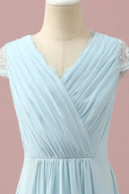 V-Neck Sleeveless A-Line Charming Floor length Party Dress For Sale For Ladies