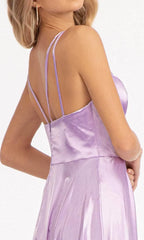 V-Neck Sleeveless A-Line Fashion Off the shoulder Floor Length Prom Dress Hot Sale For Women