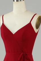V-Neck Sleeveless A-Line Gorgeous Burgundy Off the shoulder Floor length Party Dress Hot Sale For ladies