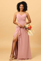 V-Neck Sleeveless A-Line Modern Off the shoulder Floor Length Prom Dress Hot Sale For Ladies