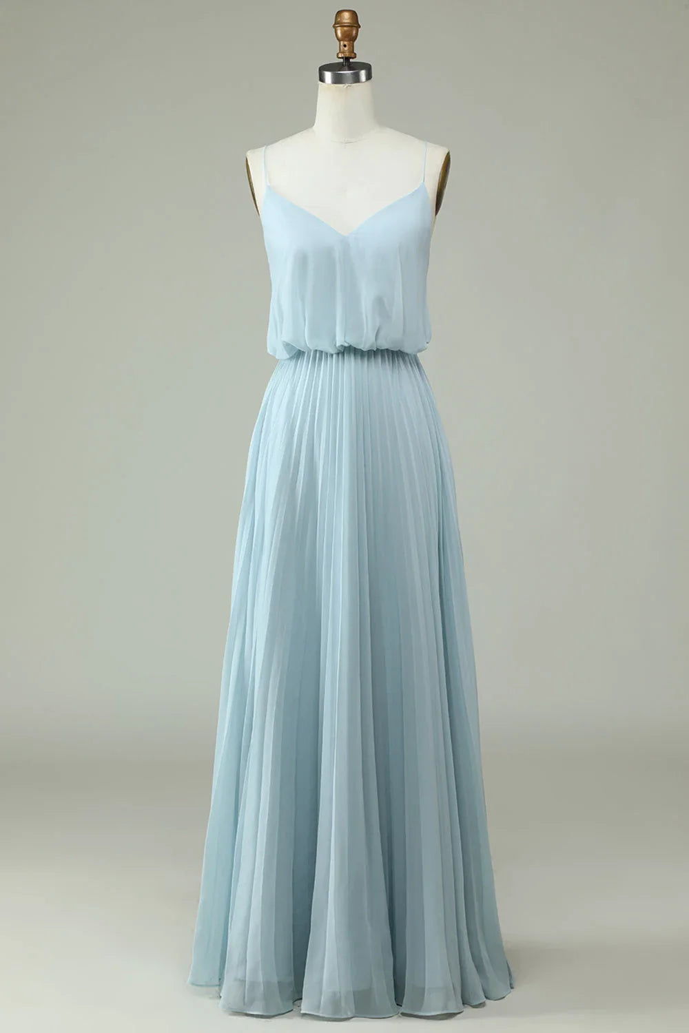 V-Neck Sleeveless A-Line Romantic Off the shoulder Floor length Party Dress Hot Sale For ladies