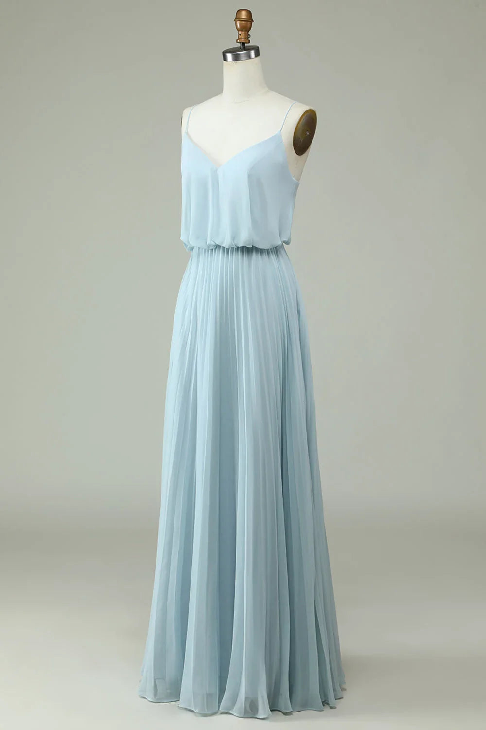 V-Neck Sleeveless A-Line Romantic Off the shoulder Floor length Party Dress Hot Sale For ladies