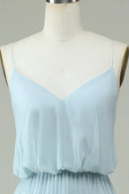 V-Neck Sleeveless A-Line Romantic Off the shoulder Floor length Party Dress Hot Sale For ladies