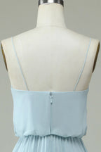 V-Neck Sleeveless A-Line Romantic Off the shoulder Floor length Party Dress Hot Sale For ladies