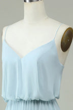 V-Neck Sleeveless A-Line Romantic Off the shoulder Floor length Party Dress Hot Sale For ladies