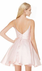 V-Neck Sleeveless A-line Cute Off the shoulder Short Prom Dress For Sale For Women